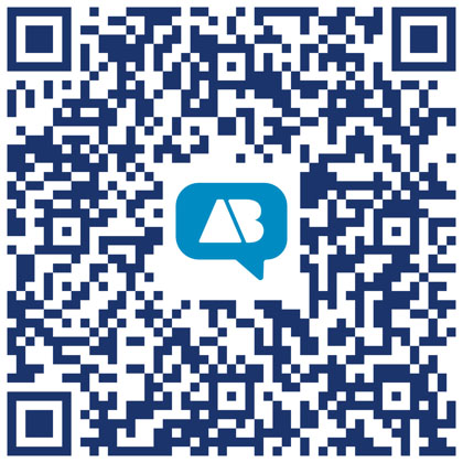 QR code to donate via Act Blue website.